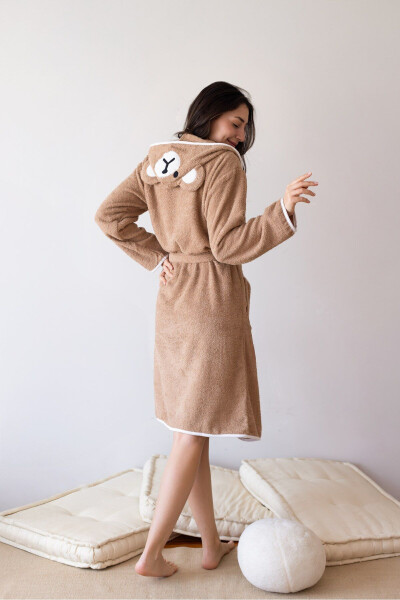 Bathrobe plush bear embroidery - 3