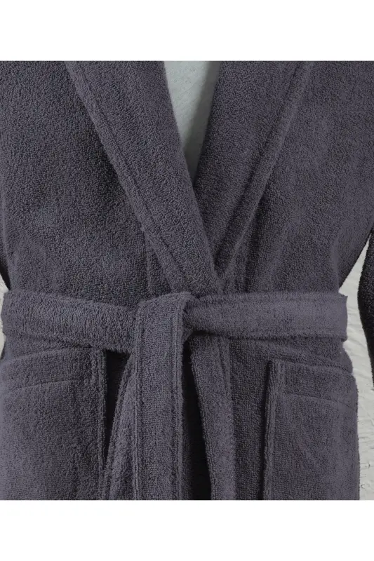 Bathrobe Set 100% Cotton Certified Shawl Collar Bathrobe - 6