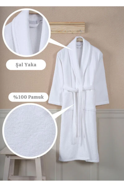 Bathrobe Set 100% Cotton Certified Shawl Collar Bathrobe - ELLALINE (1)