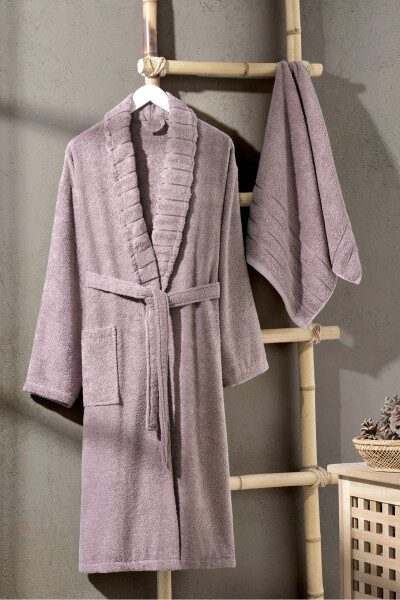 Bathrobe - Towel Set Carla-Pink - 7