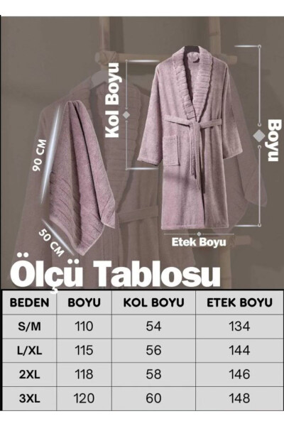 Bathrobe - Towel Set Carla-Pink - 8