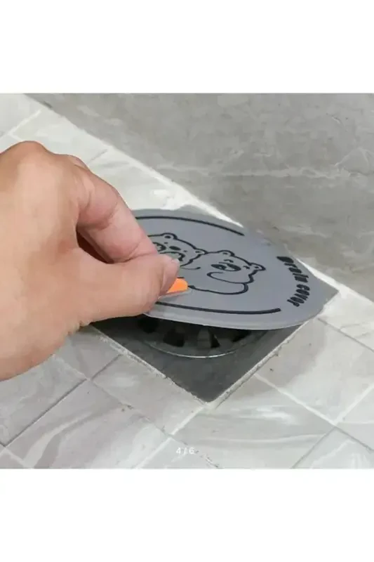 Bathroom, Kitchen, Sink Drain Stopper Cover Odor Preventing Mat - 5