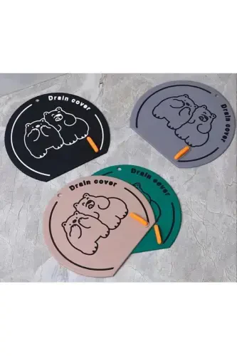 Bathroom, Kitchen, Sink Drain Stopper Cover Odor Preventing Mat - 6