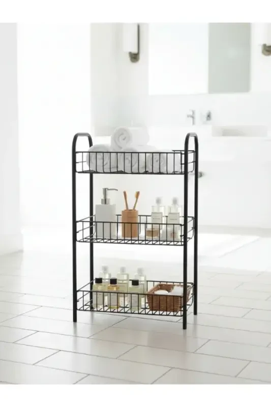 Bathroom Metal Shelf, Bathroom Organizer, Multipurpose Metal Shelf - EMKATEX