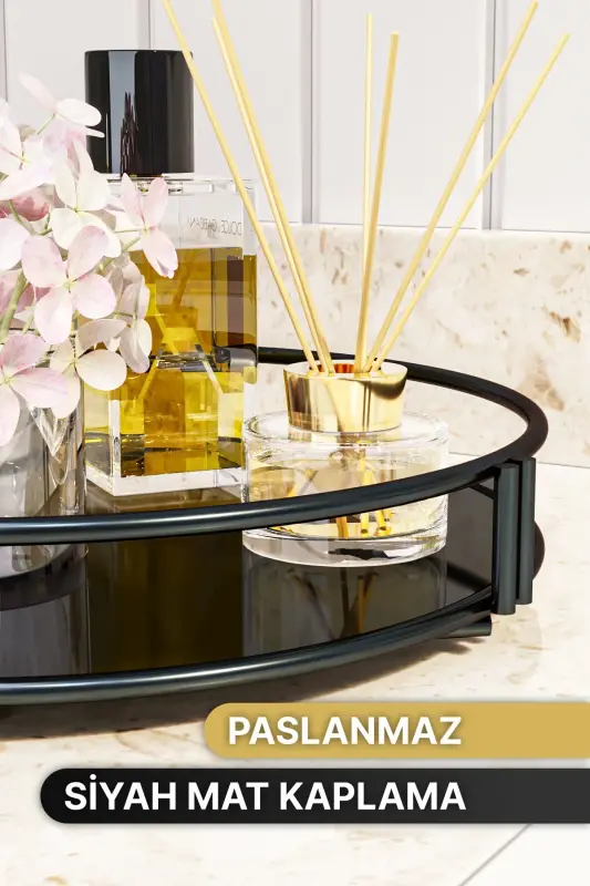 Bathroom Organizer Tray Decorative Organizer Jewelry and Makeup Organizer - 3