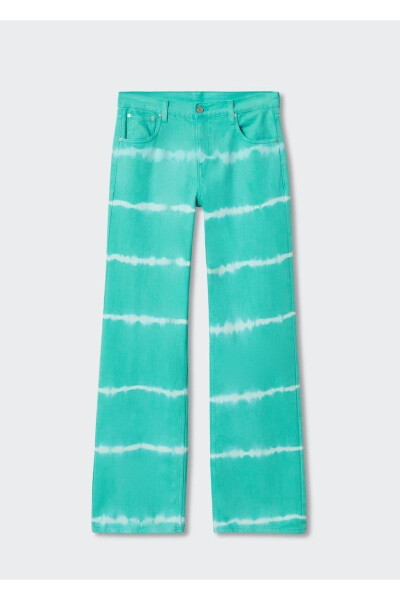 Batik Pattern Wide-leg Jean - 3