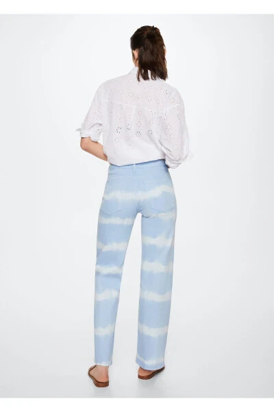 Batik Pattern Wide-leg Jean - MANGO (1)