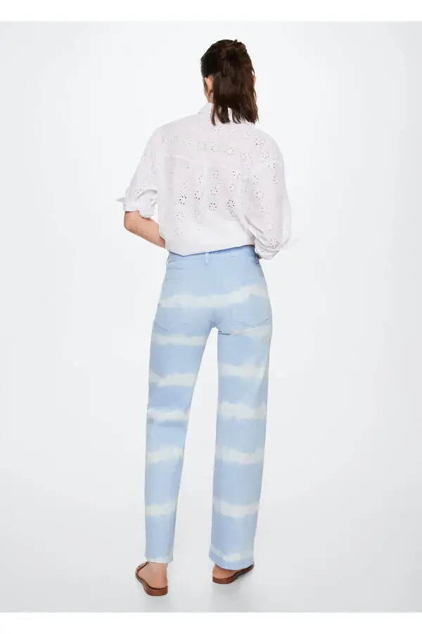 Batik Pattern Wide-leg Jean - 2