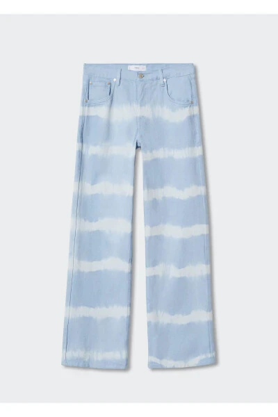 Batik Pattern Wide-leg Jean - 5