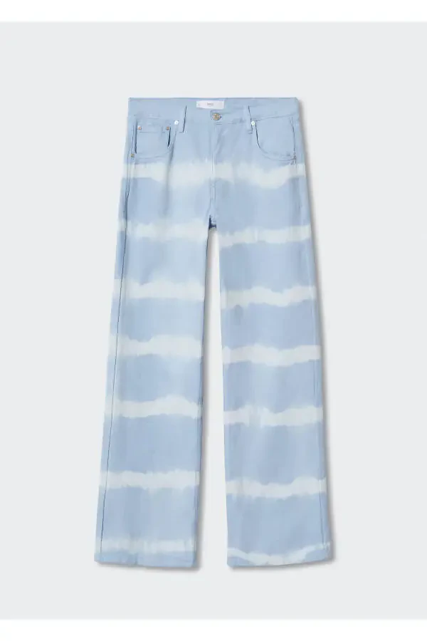 Batik Pattern Wide-leg Jean - 5