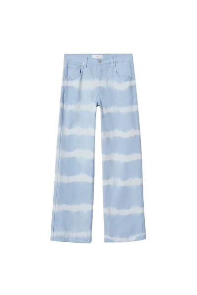 Batik Pattern Wide-leg Jean - 6