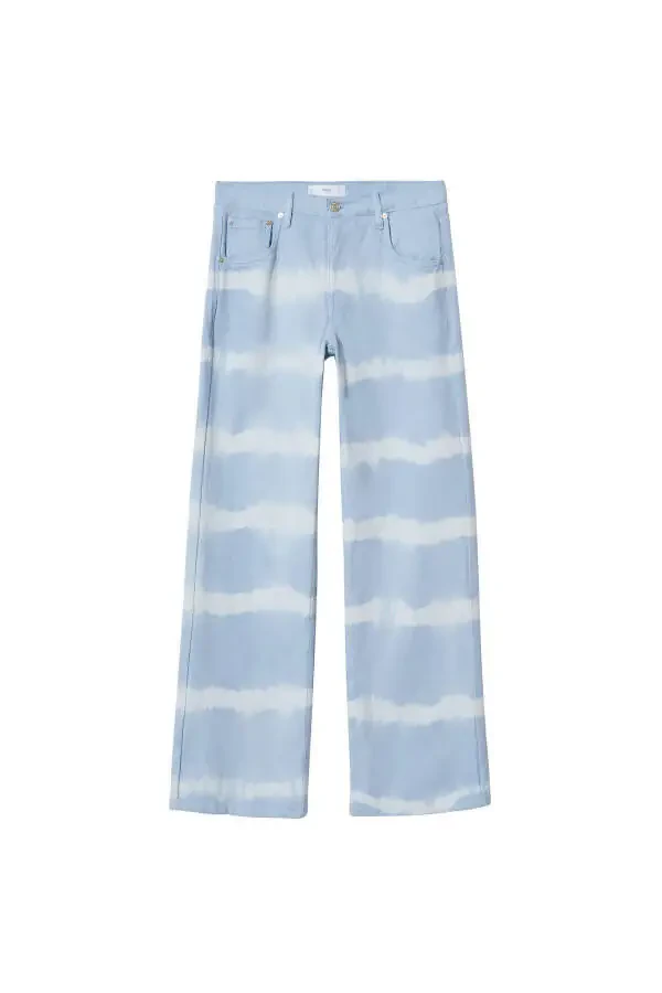 Batik Pattern Wide-leg Jean - 6