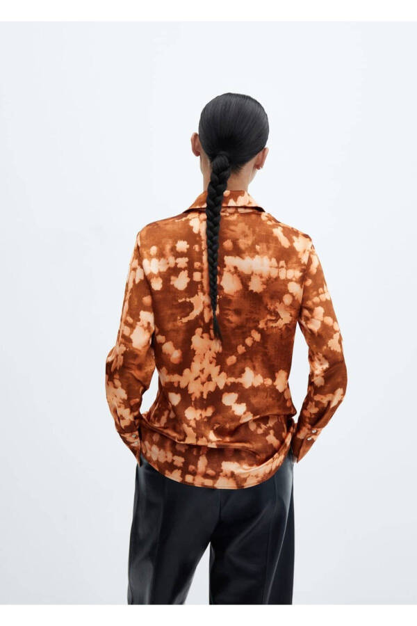 Batik Print Satin Shirt - 4