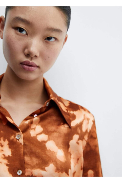 Batik Print Satin Shirt - 6