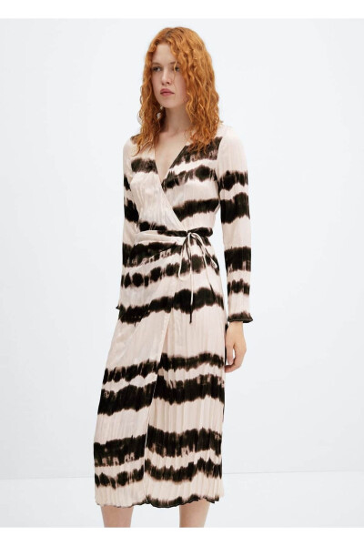 Batik Ruffle Shirt Dress - MANGO WOMAN
