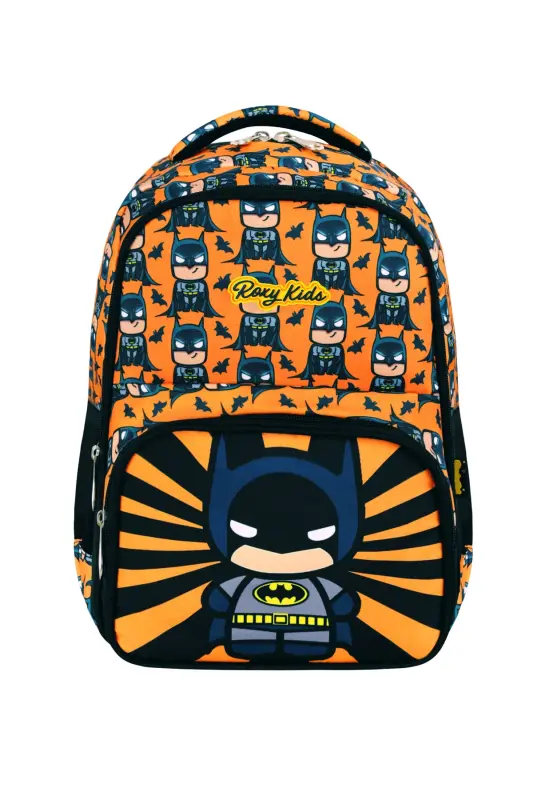 Batman 3'li Set Boshlang'ich Maktab Sumkasi, Termal Tushlik Sumkasi Va Qalam Qutisi Seti-Qora - 2