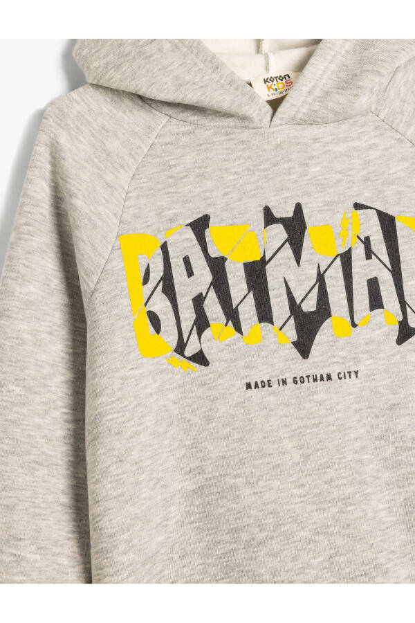 Batman Kapşonlu Sweatshirt Lisanslı Uzun Kollu Şardonlu - 9