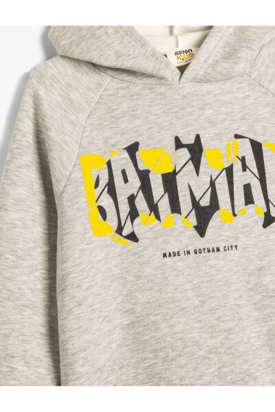 Batman Kapşonlu Sweatshirt Lisanslı Uzun Kollu Şardonlu - 3