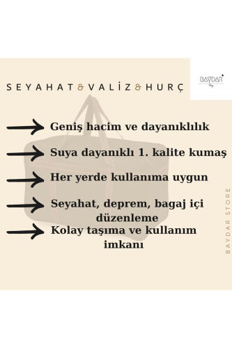 Battal Boy Çanta Büyük Valiz Ve Seyahat Çantası Hurç Çeyiz Oldukça Geniş Hacim Ve Dayanıklılık - - 3