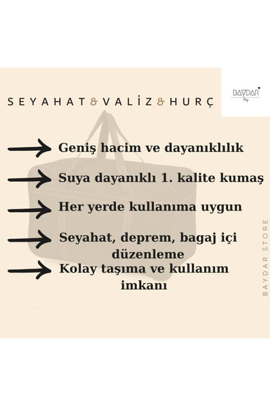 Battal Boy Çanta Büyük Valiz Ve Seyahat Çantası Hurç Çeyiz Oldukça Geniş Hacim Ve Dayanıklılık - - 3