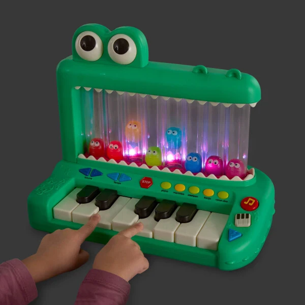 Battat Croco Pop Piano O'yinchoq Klaviaturasi Qo'shiqlar Ovozlar Chiroqlar, Chaqaloq va Bolajonlar Uchun O'yinchoqlar - 6