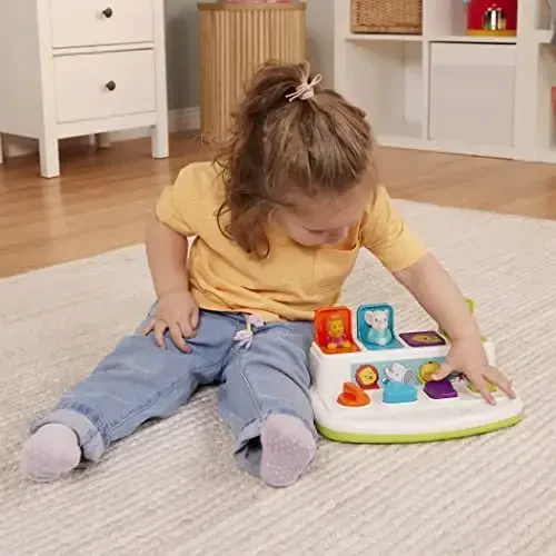 Battat – Cause – And – Effect Toy – Developmental Toy With Buttons & Colors – Color Sorting Animal Toys – For Kids, Toddlers, Babies – 18+ Months – Pop – Up Pals - MODAZONE (1)