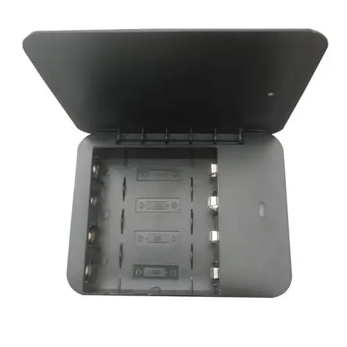 Battery Operated Phone Charger Emergency | USB Battery Powered Power Bank Portable 4 AA Batteries Powered Outlet (Black) - 8