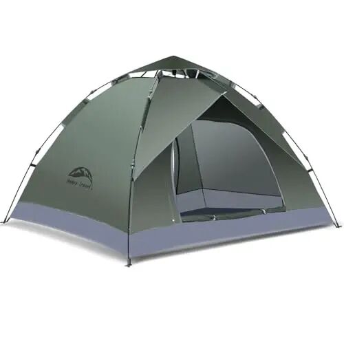 Happy Travel 1/2/3/4 Person Camping Tent, Instant Easy Pop Up Tents for Camping,Automatic Waterproof Family Camping Tent, Easy Set Up Tent,Portable Windproof Dome Tent for Camping Hiking & Traveling - 1