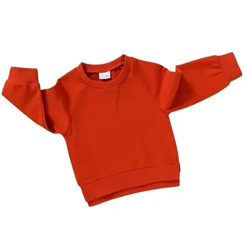 Baxtli Shahar Mitti O'g'il Qizlar Sviter Kuzgi Kiyimlar Uzun Qisma Dumaloq Bo'yin Qattiq Top Pullover Bluzka Ko'ylak Kiyim - 1