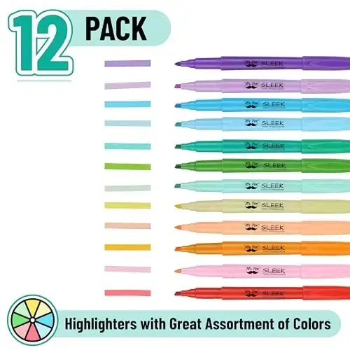 Mr. Pen- Pastel Highlighters, 12 Pack, Assorted Colors, Fast Dry, Highlighter Pastel, Set, Bible Journaling Highlighter, Marker - 2