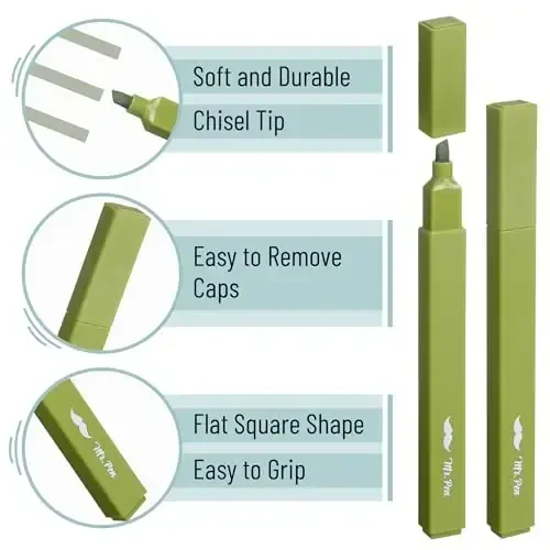 Mr. Pen- Aesthetic Highlighters, 8 Pack, Chisel Tip, Natural Vintage, Cute Highlighters Assorted Colors - 4