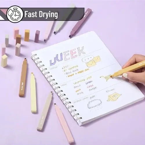 Mr. Pen- Aesthetic Highlighters, 8 Pack, Chisel Tip, Vintage Brown, Cute Highlighters Assorted Colors - 3