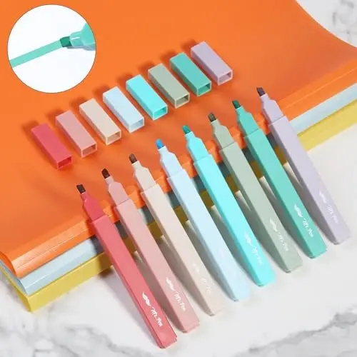 Mr. Pen- Aesthetic Highlighters, 8 Pack, Chisel Tip, New Vintage, Cute Highlighters Assorted Colors, Back to School Supplies - 7