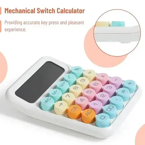 Mr. Pen- Mechanical Switch Calculator, 12Digits, Large LCD Display, Colorful Calculator Big Buttons - 3