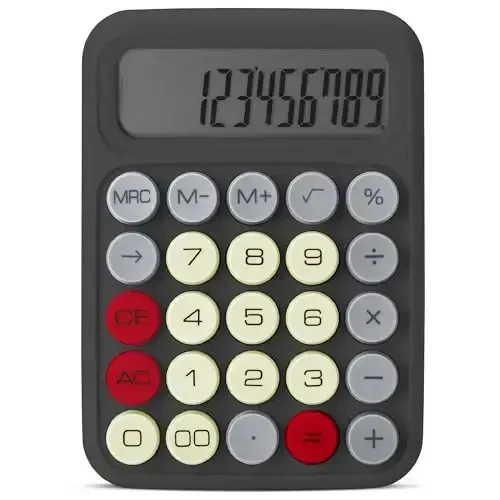 Mr. Pen- Mechanical Switch Calculator, 12 Digits Large LCD Display, Slate Grey Calculator Big Buttons - 7