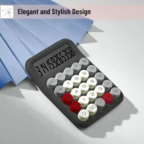 Mr. Pen- Mechanical Switch Calculator, 12 Digits Large LCD Display, Slate Grey Calculator Big Buttons - 4