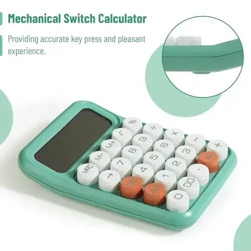 Mr. Pen- Mechanical Switch Calculator, 12 Digits, Large LCD Display, Earthy Green Calculator Big Buttons - 3
