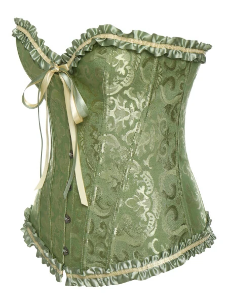 MISS MOLY Women's Lace Up Boned Plus Size Overbust Corset Bustier Bodyshaper Top- - MISS MOLY (1)