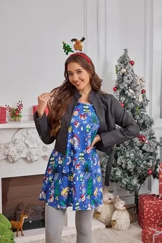 ENMAIN Tunic Tops for Women 3/4 Sleeve Plus Size Women's Tunics Loose Fit Floral Swing Flare Ladies Blouse for Leggings - 2