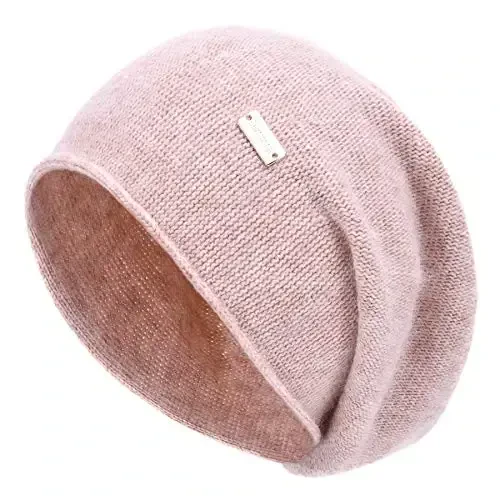jaxmonoy Slouchy Knit Beanie Hat for Women Winter Soft Warm Ladies Laightweight Slouch Knitted Skull Beanies Cap 