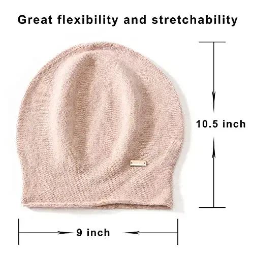 jaxmonoy Slouchy Knit Beanie Hat for Women Winter Soft Warm Ladies Laightweight Slouch Knitted Skull Beanies Cap - 3
