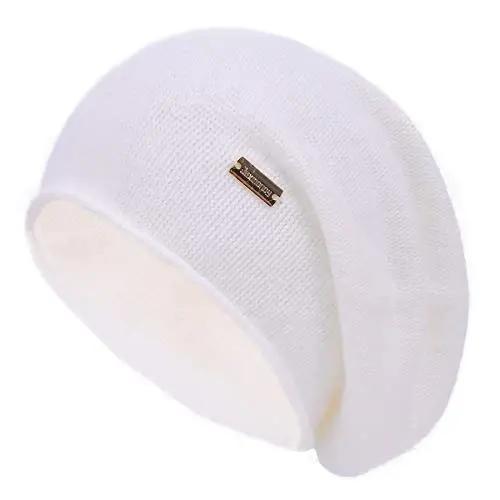 jaxmonoy Slouchy Knit Beanie Hat for Women Winter Soft Warm Ladies Laightweight Slouch Knitted Skull Beanies Cap 