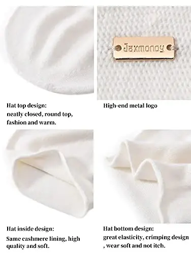 jaxmonoy Slouchy Knit Beanie Hat for Women Winter Soft Warm Ladies Laightweight Slouch Knitted Skull Beanies Cap - 3