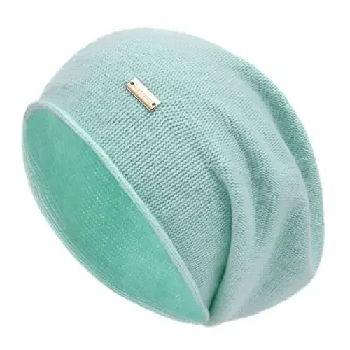 jaxmonoy Slouchy Knit Beanie Hat for Women Winter Soft Warm Ladies Laightweight Slouch Knitted Skull Beanies Cap - 1