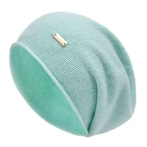 jaxmonoy Slouchy Knit Beanie Hat for Women Winter Soft Warm Ladies Laightweight Slouch Knitted Skull Beanies Cap 