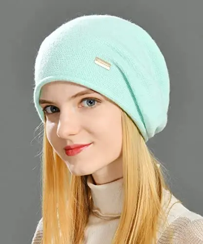 jaxmonoy Slouchy Knit Beanie Hat for Women Winter Soft Warm Ladies Laightweight Slouch Knitted Skull Beanies Cap - 5