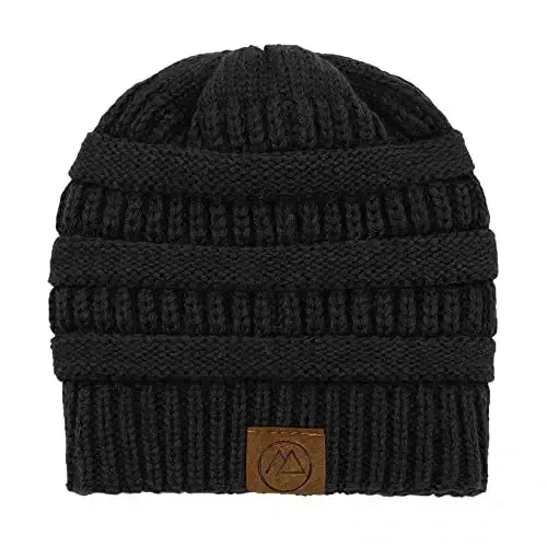 Beanies Women Satin Lined Beanie Winter Hats for Women Silk Lined Slouchy Beanie for Winter Warm Knit Cuffed Beanie Hat - 5