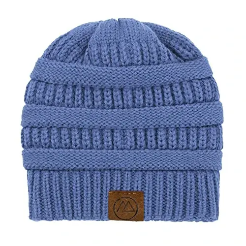 Beanies Women Satin Lined Beanie Winter Hats for Women Silk Lined Slouchy Beanie for Winter Warm Knit Cuffed Beanie Hat - 5