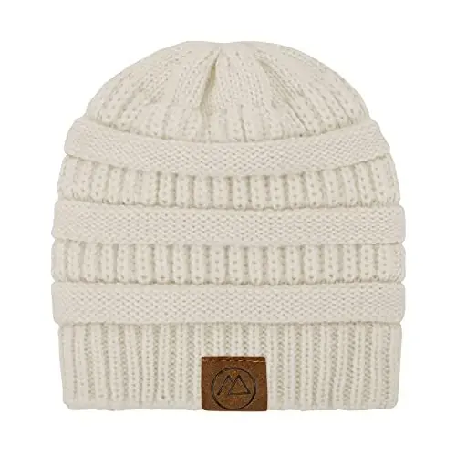 Beanies Women Satin Lined Beanie Winter Hats for Women Silk Lined Slouchy Beanie for Winter Warm Knit Cuffed Beanie Hat - 5