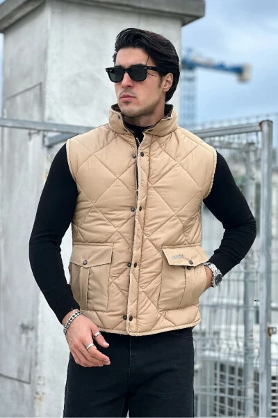 Baykim Kapitone Yelek-CamelRenk - BAYKİM SPORTS WEAR (1)